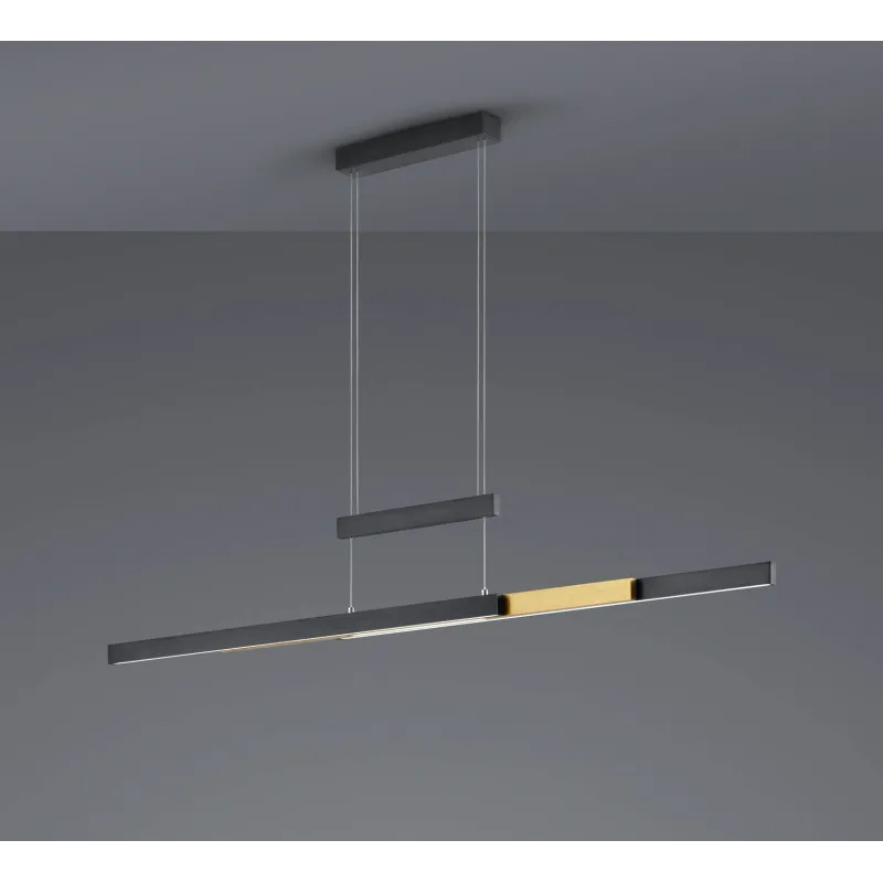 Suspension Intérieur Métal noir mat 230V. LED 2700K - 5000K 5300lm.