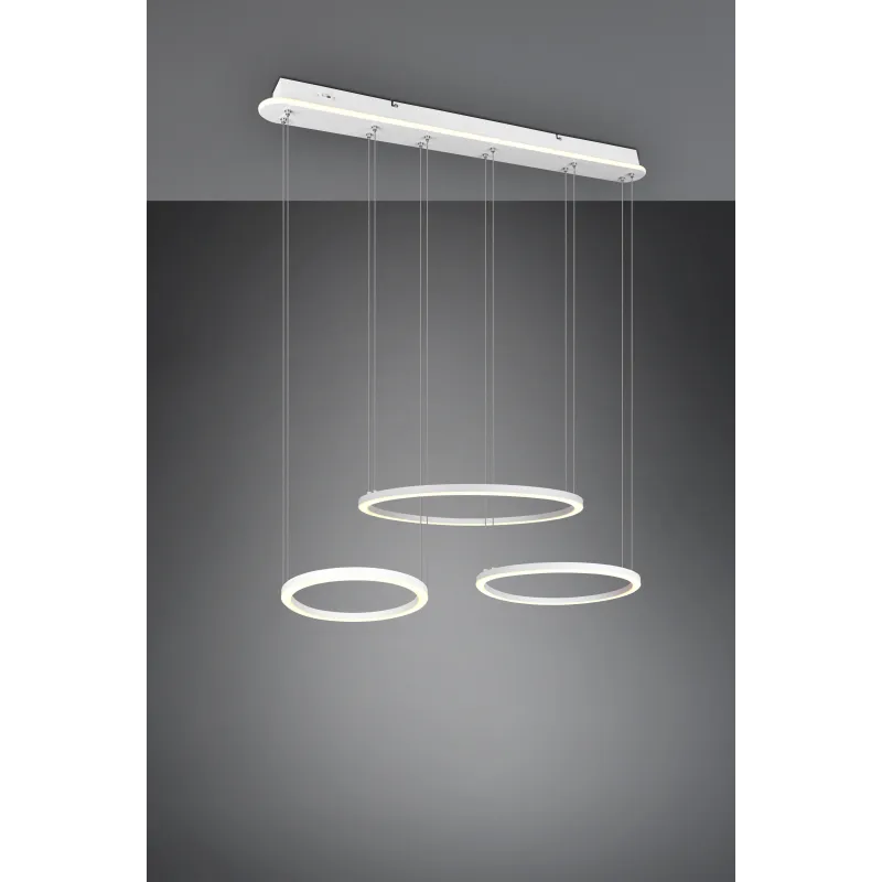 Suspension Intérieur Métal Blanc mat 230V. LED 2300+3000+4000K 6800lm.