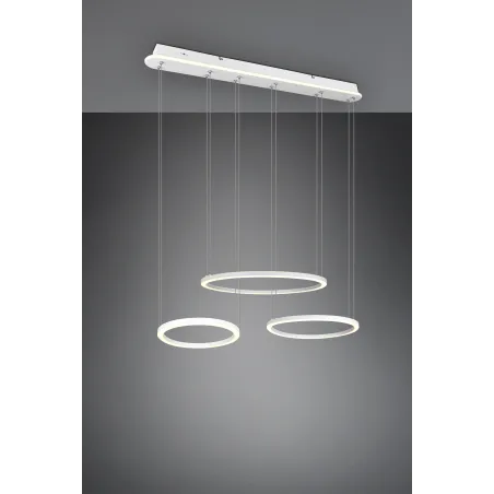 Suspension Intérieur Métal Blanc mat 230V. LED 2300+3000+4000K 6800lm.