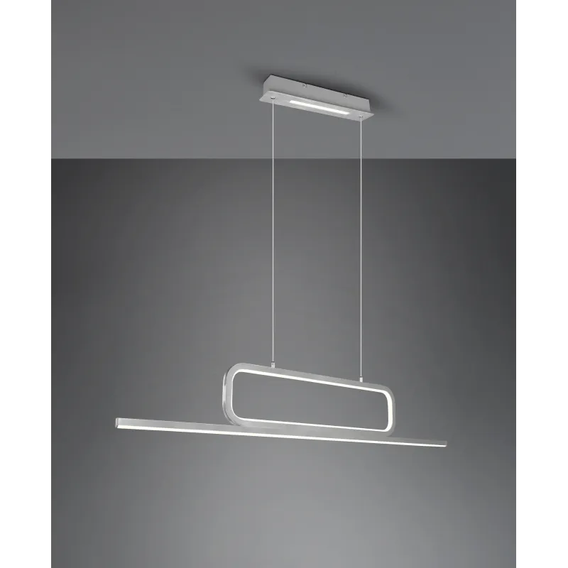 Suspension Intérieur Métal aluminium brossé 230V. LED 3000K 4500lm.