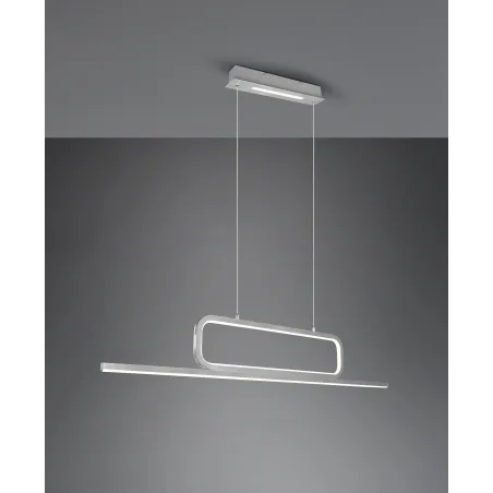 Suspension Intérieur Métal aluminium brossé 230V. LED 3000K 4500lm.