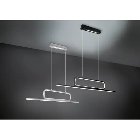 Suspension Intérieur Métal aluminium brossé 230V. LED 3000K 4500lm.