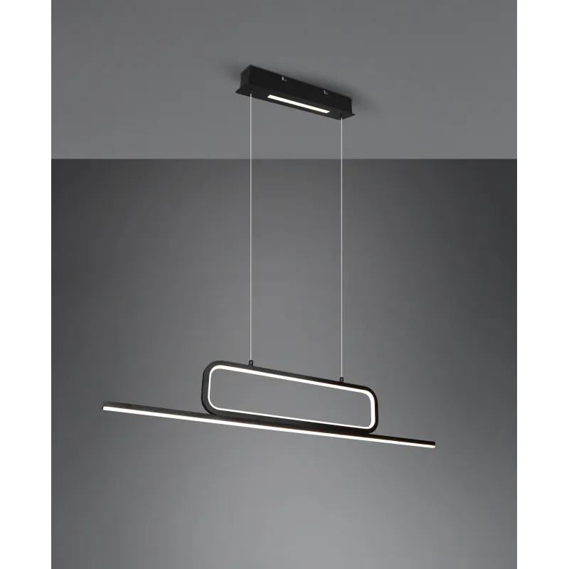 Suspension Intérieur Métal noir mat 230V. LED 3000K 4500lm.