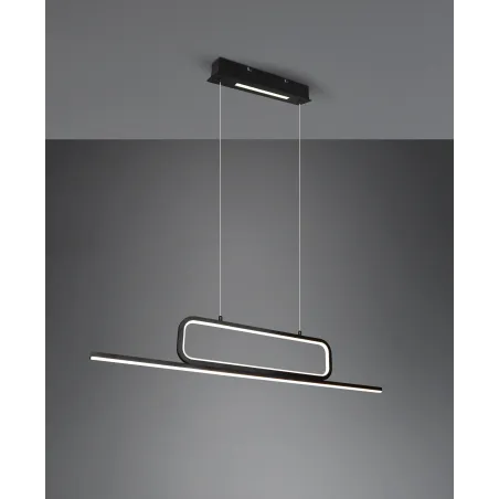 Suspension Intérieur Métal noir mat 230V. LED 3000K 4500lm.
