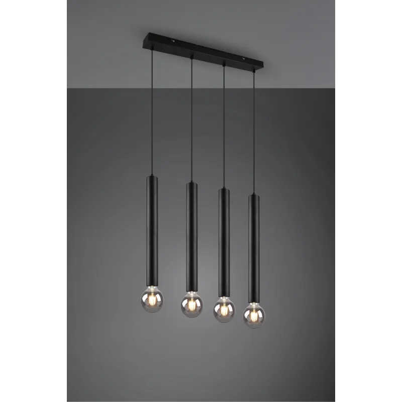 Suspension Intérieur Métal noir mat 230V.
