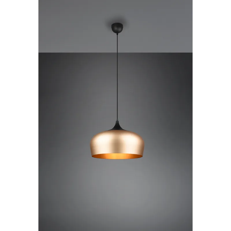 Suspension Intérieur Aluminium Laiton mat 230V.