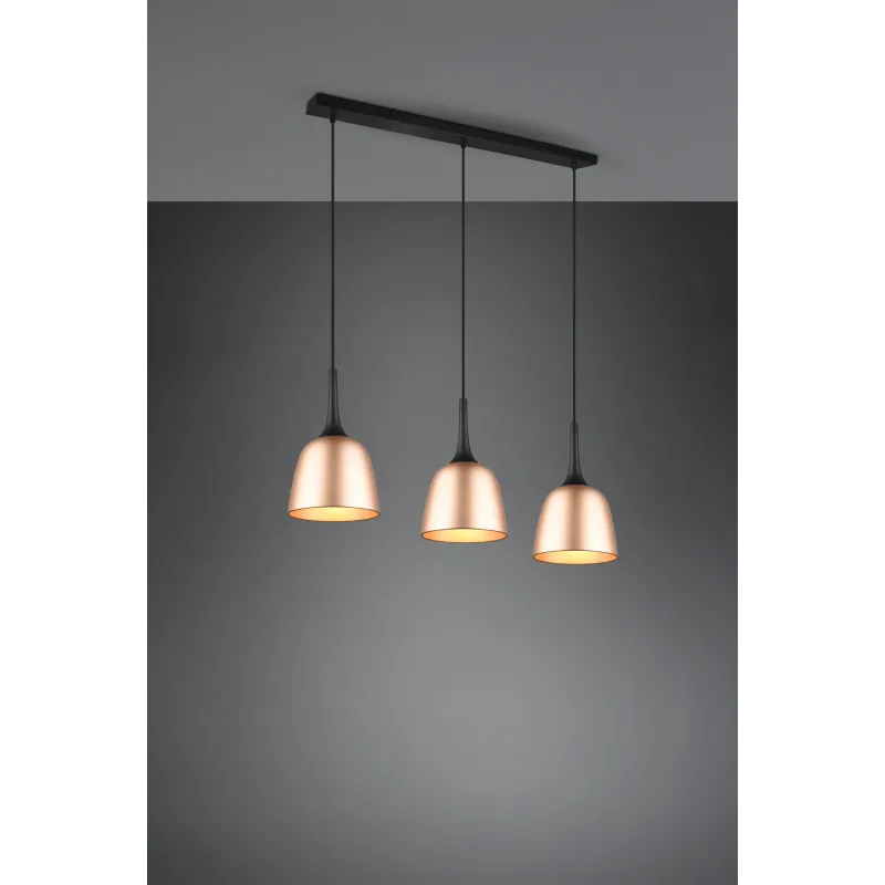 Suspension Intérieur Aluminium Laiton mat 230V.