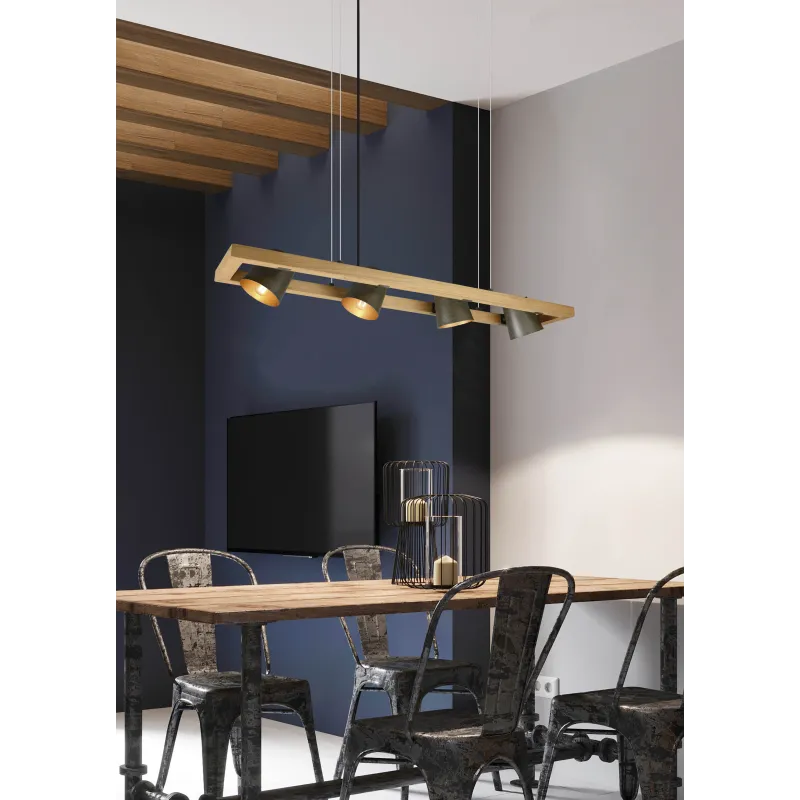 Suspension Intérieur Métal Nickel antique 230V.