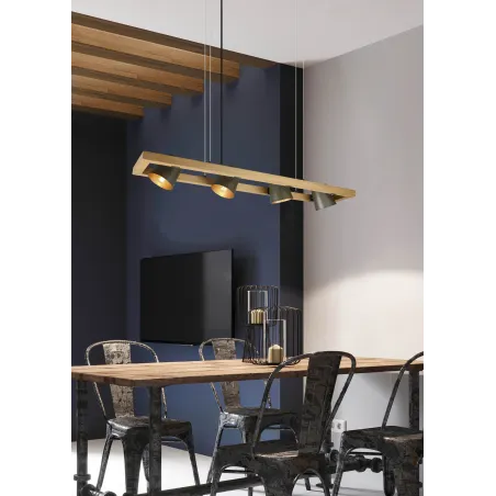 Suspension Intérieur Métal Nickel antique 230V.