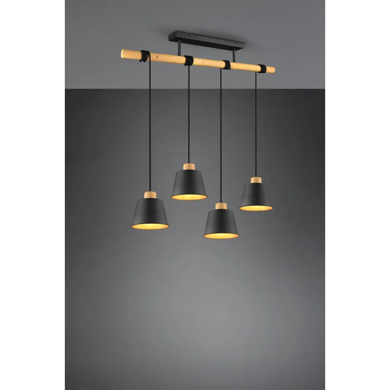 Suspension Intérieur Métal noir mat 230V.
