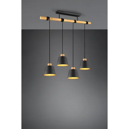 Suspension Intérieur Métal noir mat 230V.