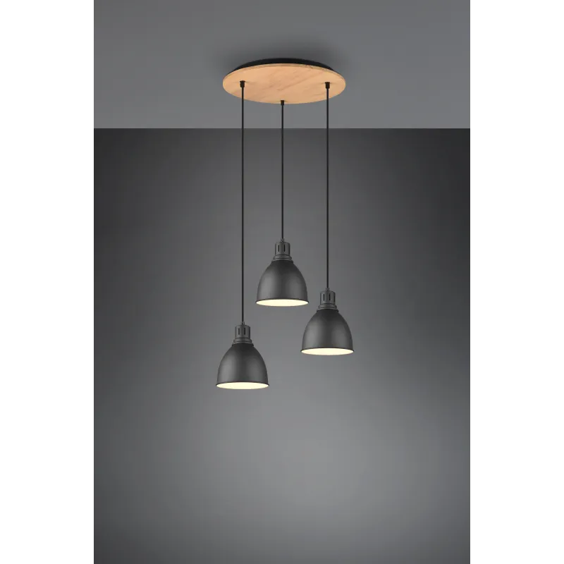 Suspension Intérieur Métal noir mat 230V.