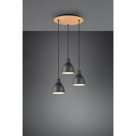Suspension Intérieur Métal noir mat 230V.