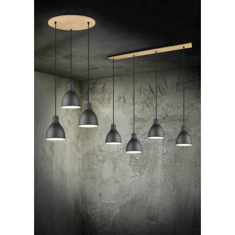 Suspension Intérieur Métal noir mat 230V.