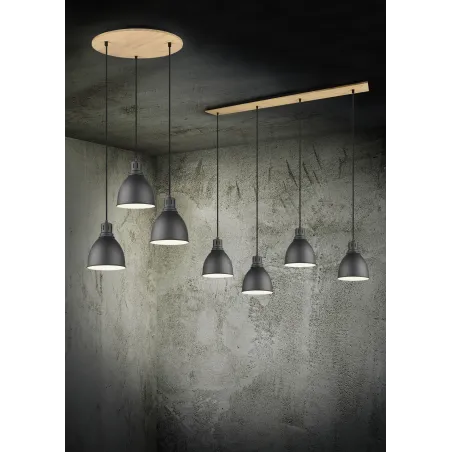 Suspension Intérieur Métal noir mat 230V.