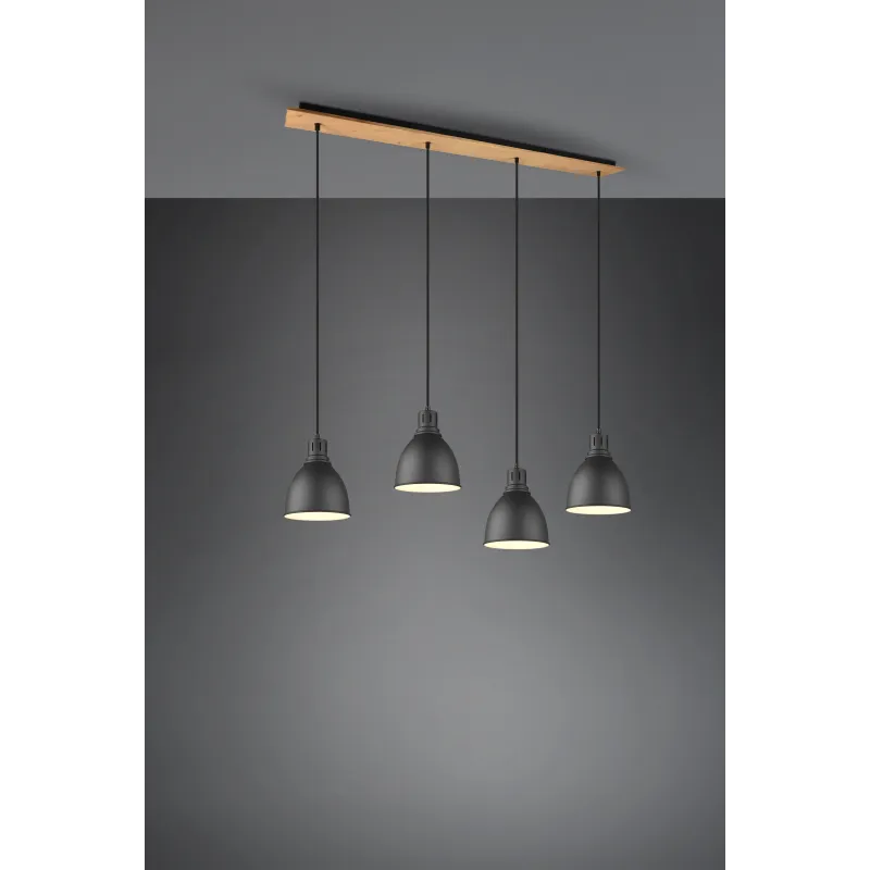 Suspension Intérieur Métal noir mat 230V.