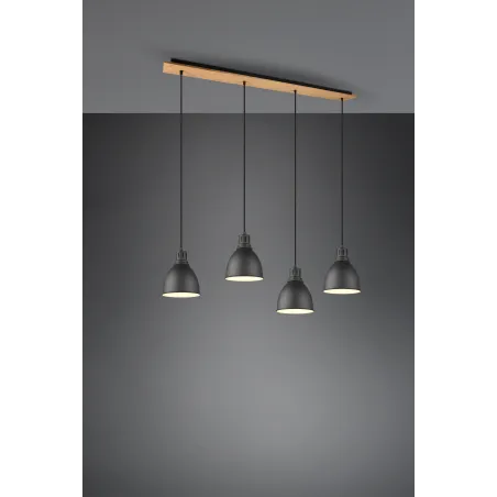 Suspension Intérieur Métal noir mat 230V.