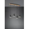 Suspension Intérieur Métal noir mat 230V.
