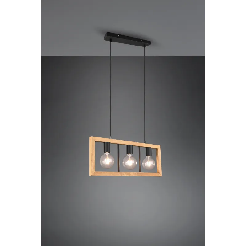 Suspension Intérieur Métal noir mat 230V.