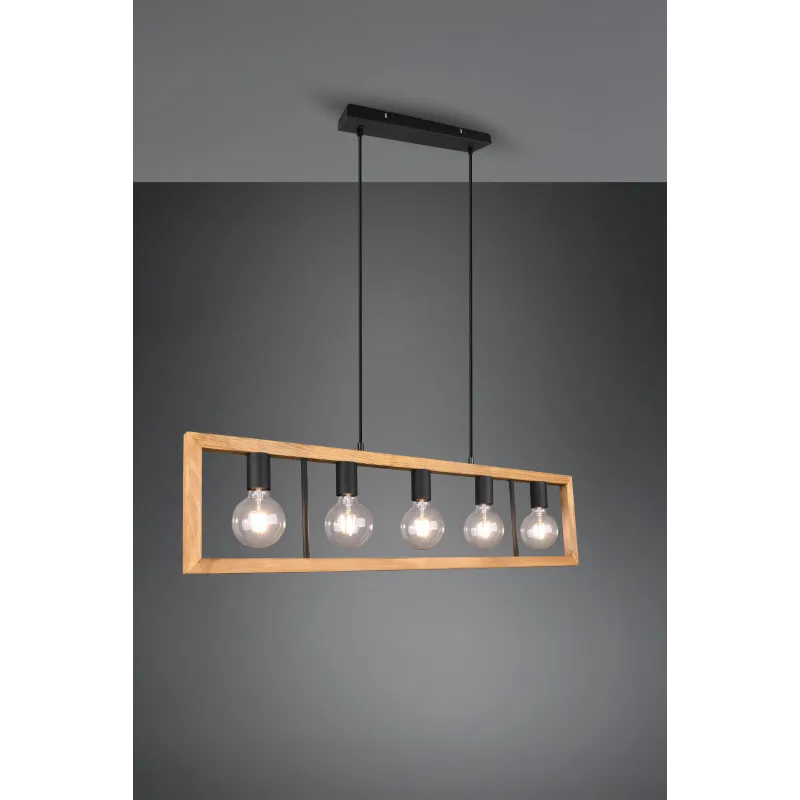 Suspension Intérieur Métal noir mat 230V.