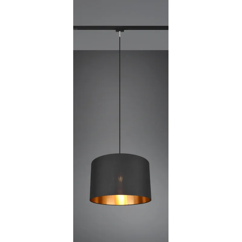 Suspension Intérieur Tissu noir/doré 230V.