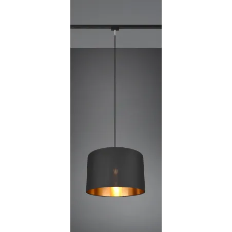 Suspension Intérieur Tissu noir/doré 230V.