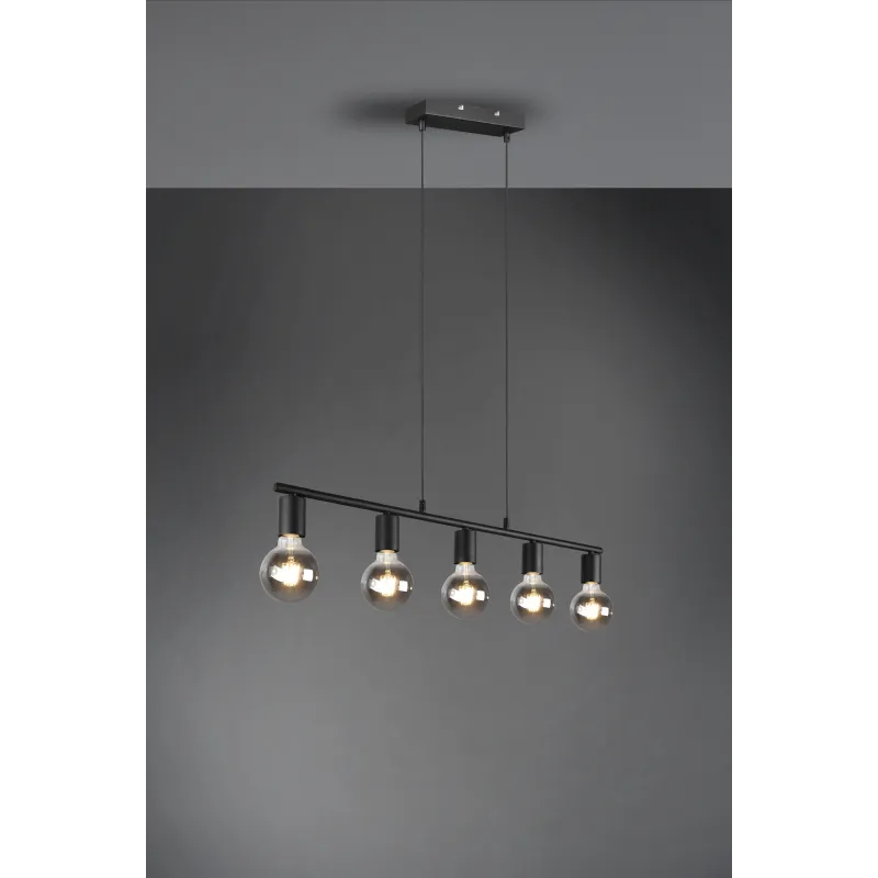 Suspension Intérieur Métal noir mat 230V.