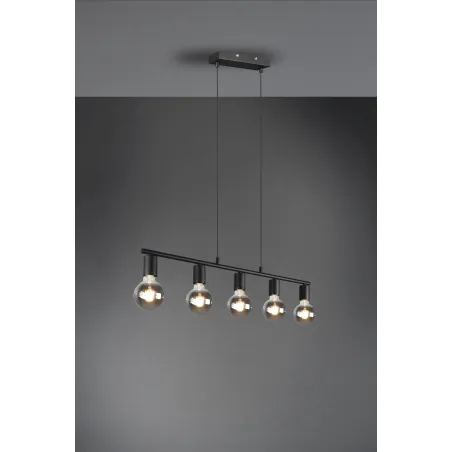 Suspension Intérieur Métal noir mat 230V.
