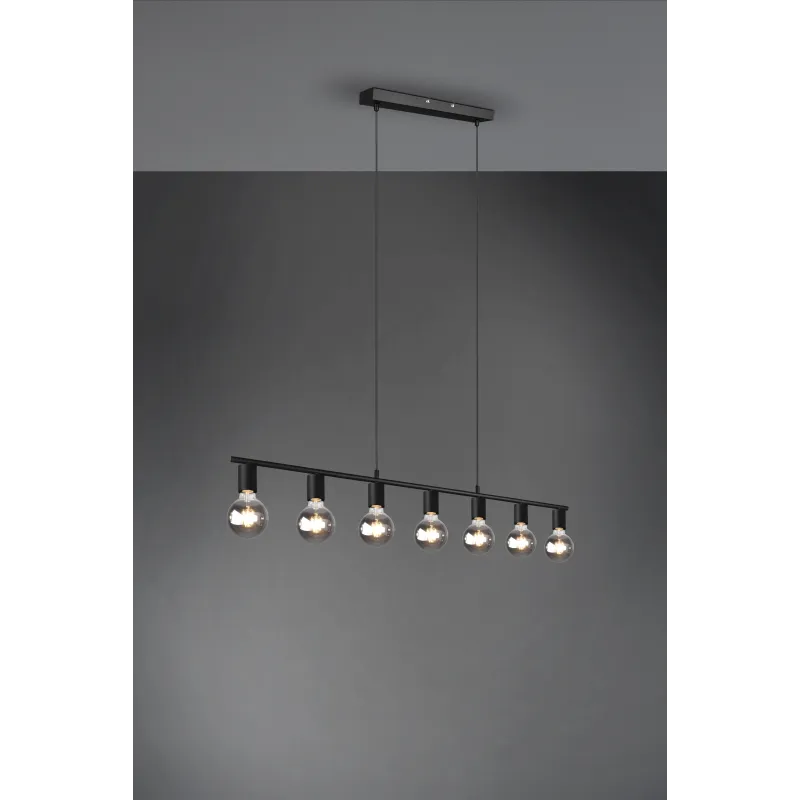 Suspension Intérieur Métal noir mat 230V.