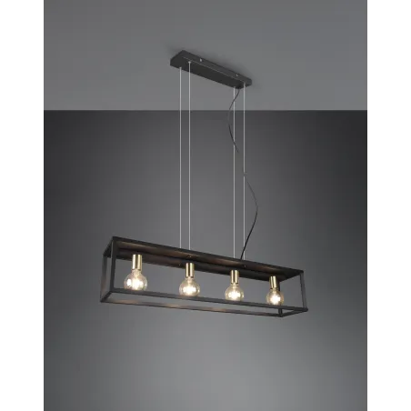 Suspension Intérieur Métal noir mat 230V.