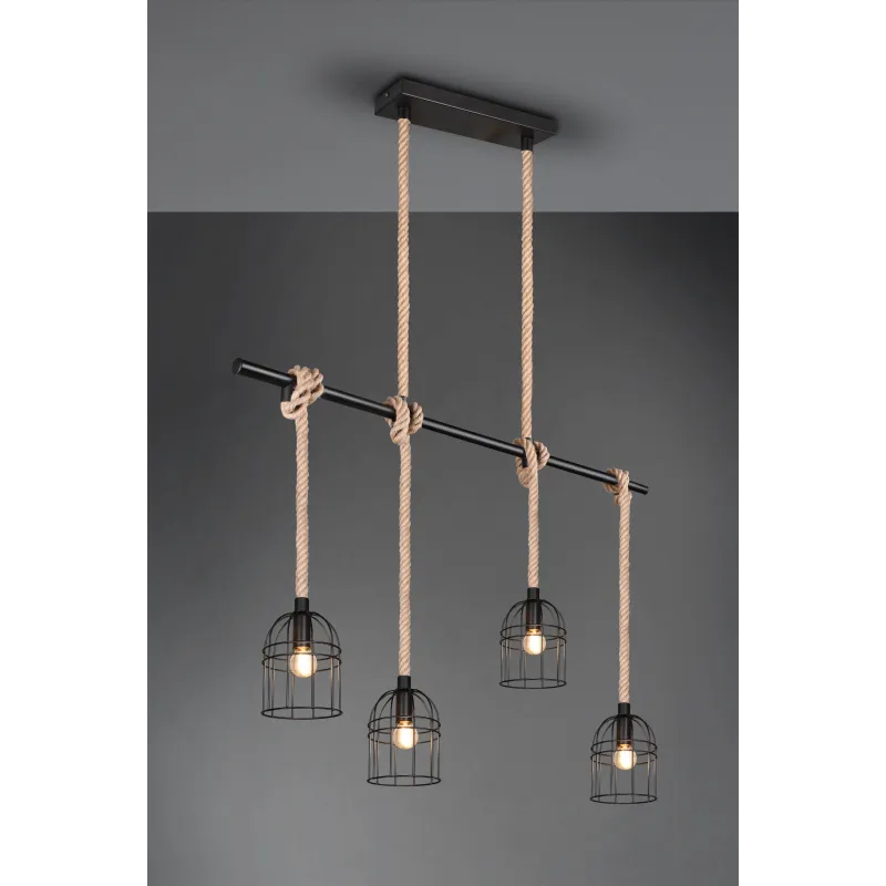 Suspension Intérieur Métal noir mat 230V.