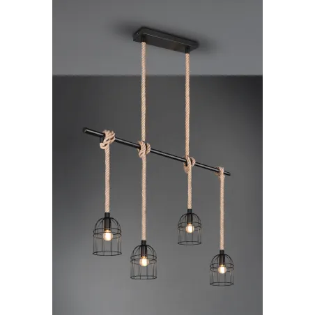 Suspension Intérieur Métal noir mat 230V.