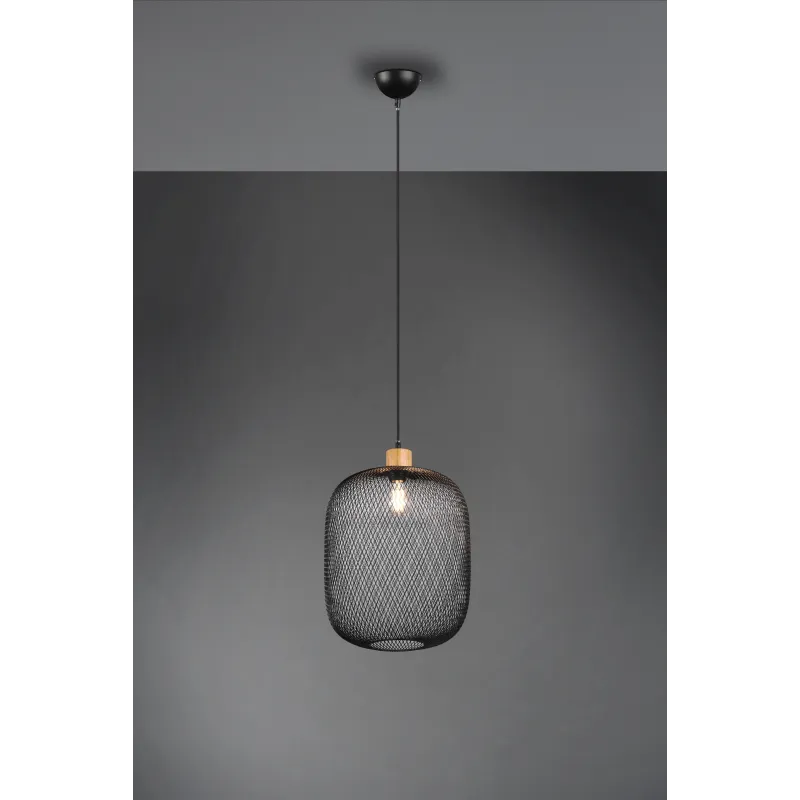 Suspension Intérieur Métal noir mat 230V.