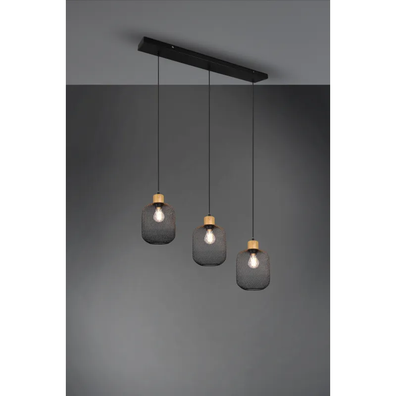 Suspension Intérieur Métal noir mat 230V.
