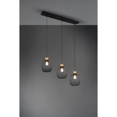Suspension Intérieur Métal noir mat 230V.