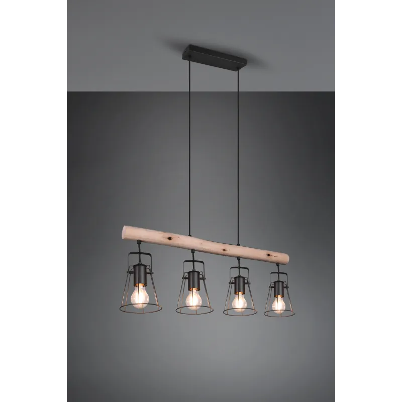 Suspension Intérieur Métal Noir Mat 230V | Luminaire Design Moderne