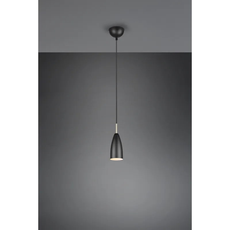 Suspension Intérieur Métal noir mat 230V.