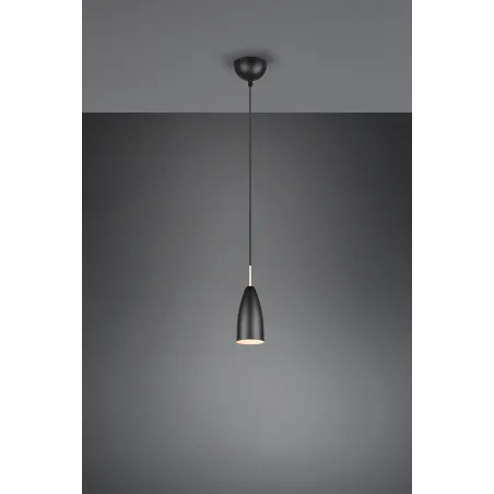 Suspension Intérieur Métal noir mat 230V.