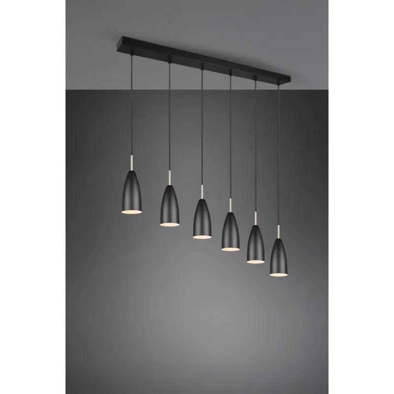 Suspension Intérieur Métal noir mat 230V.
