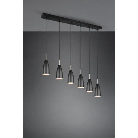 Suspension Intérieur Métal noir mat 230V.