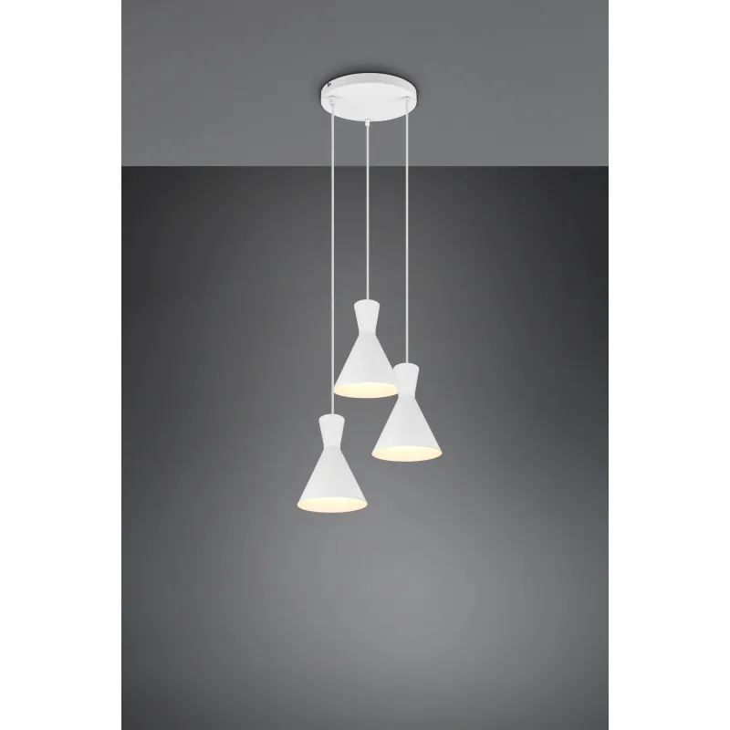 Suspension Intérieur Métal Blanc mat 230V.