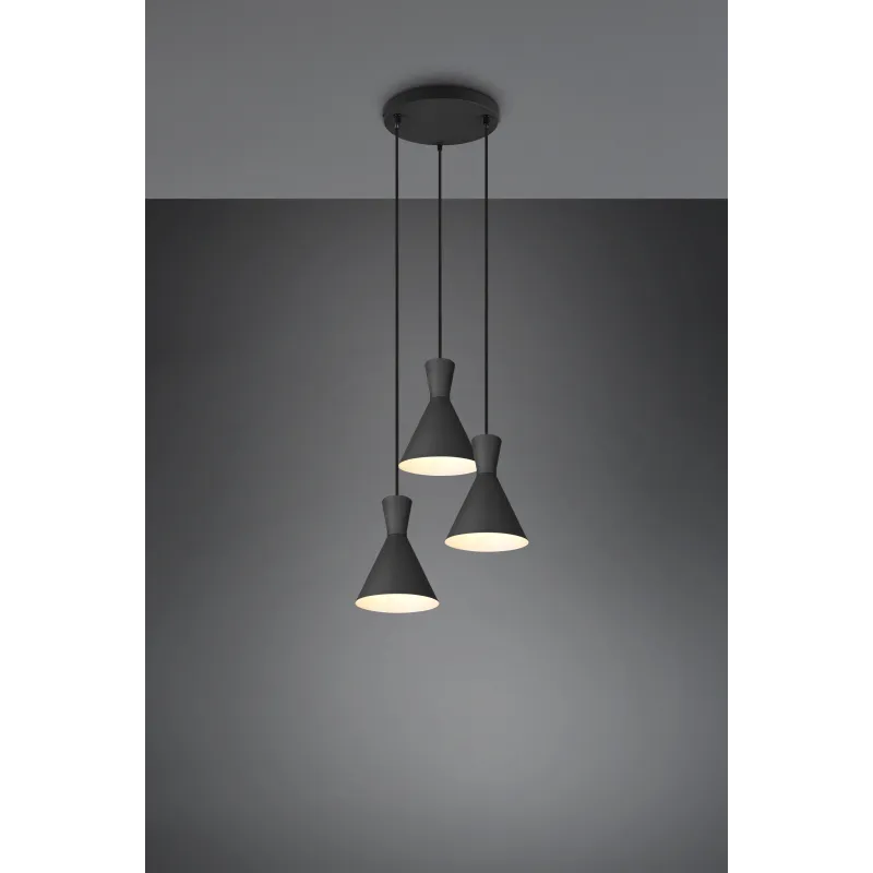 Suspension Intérieur Métal noir mat 230V.