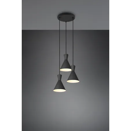 Suspension Intérieur Métal noir mat 230V.