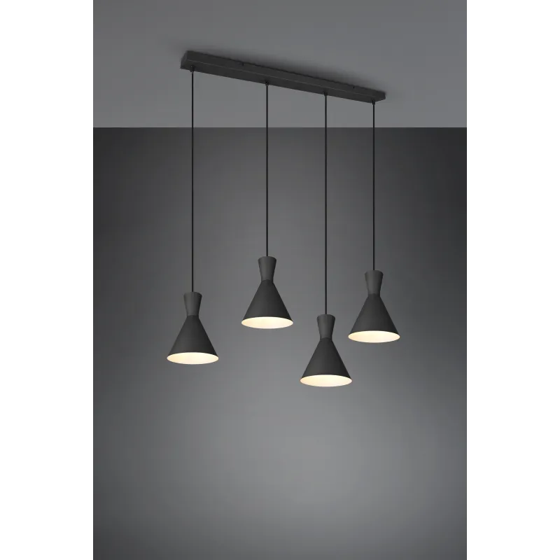 Suspension Intérieur Métal noir mat 230V.