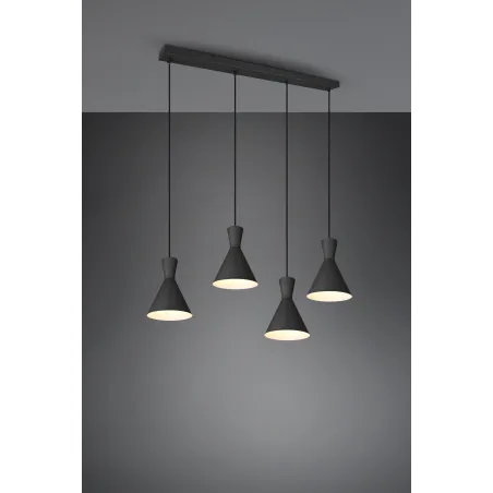 Suspension Intérieur Métal noir mat 230V.