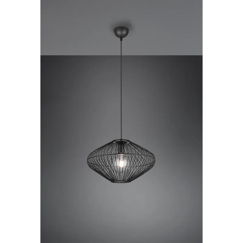 Suspension Intérieur Métal noir mat 230V.