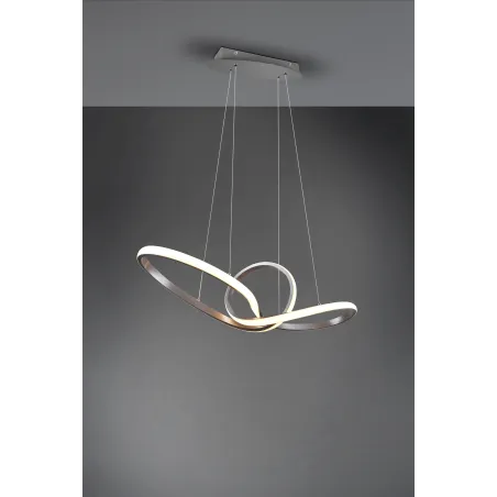 Suspension Intérieur Métal Nickel mat 230V. LED 3000K 3200lm.