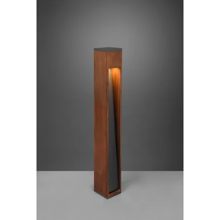 Potelet CANNING borne 80cm extérieure bois naturel gu10