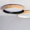 Plafonnier led 30w cct-55cm-3000k-4000k-6000k bois et métal
