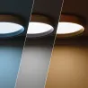 Plafonnier led 30w cct-55cm-3000k-4000k-6000k bois et métal